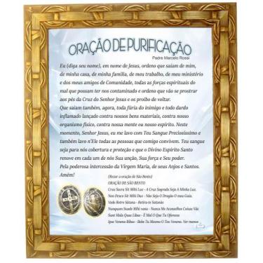 Imagem de Quadro Oração De Purificação, Mod. 01, Tam. 30x25cm. Angelus