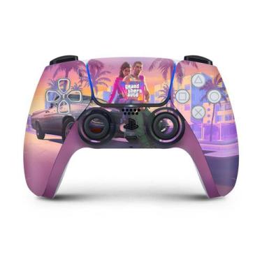 Imagem de Adesivo Compatível PS5 Controle Playstation 5 Skin - GTA 6 VI - Pop Ar