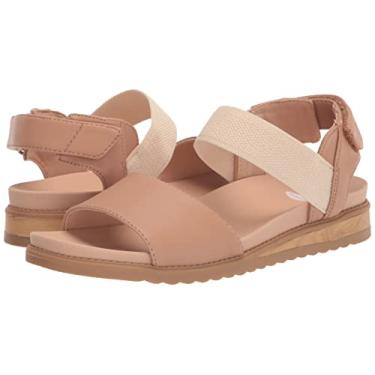 Imagem de Dr. Scholl's Sapatos Island Life Sandália rasteira feminina com tiras, Tawny Birch Smooth, 35