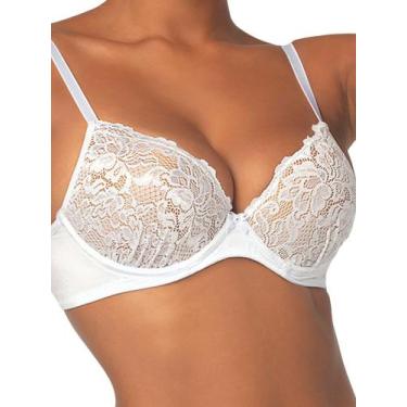 Imagem de Sutiã com Aro e Bojo Push Up Demillus 69003, Branco, 44