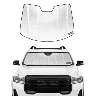 Imagem de Pigenius Protetor solar de para-brisa para GMC Acadia 2017-2023. Película de alumínio refletiva de atualização 2024 para proteção interna máxima