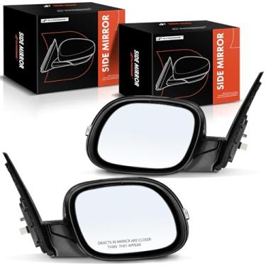 Imagem de A-Premium Par (2) espelhos retrovisores elétricos do lado do motorista e do passageiro - compatível com Kia Soul 2014-2019 - Espelho retrovisor externo preto dobrável manual não aquecido com seta -