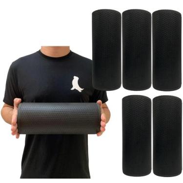 Imagem de Kit 5 Rolos Massagem Liberação Miofascial 30x12cm Preto DF1060 Dafoca 
