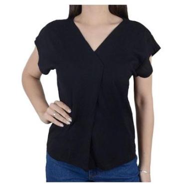 Imagem de Camiseta Feminina Giraffe Gola V Preta - 62394-Feminino