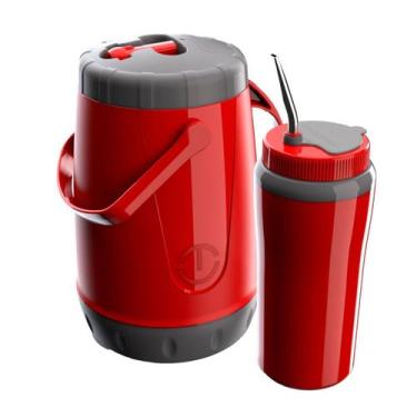 Imagem de Kit Tererê Completo Vermelho Garrafa 2,5L e Copo Térmicos - Unitermi