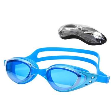 Imagem de Kit Óculos Natação Profissional com Estojo Infantil - Hero Band, Azul 