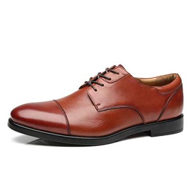 Imagem de La Milano Sapato Oxford masculino clássico moderno redondo, W-a-tabaco, 13 X-Wide