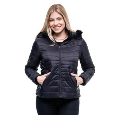 Imagem de Casaco Bobojaco Jaqueta Puffer Feminina Corta Vento Inverno Forrada - 