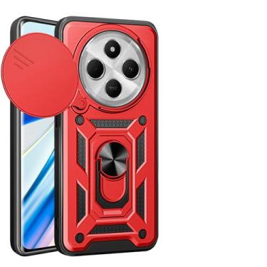 Imagem de Capa Capinha Armadura Para Xiaomi Redmi 14C - Indefinido, Vermelho