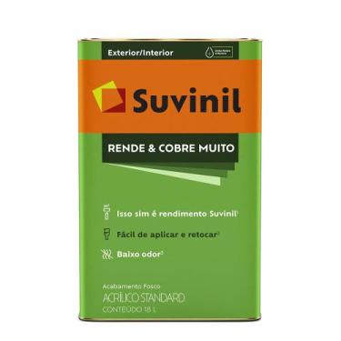 Imagem de Tinta Acrilico Fosco Cores 16,2l Rende E Cobre Muito Suvinil - SUVINIL