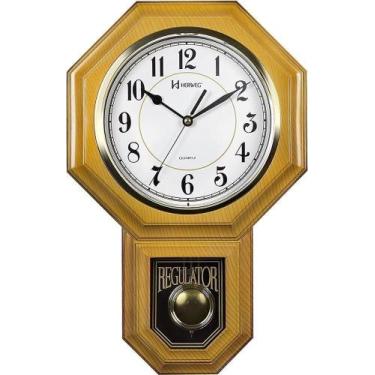 Imagem de Relógio de Parede Gravatinha Pêndulo e Musical Natural Herweg 5304, ún