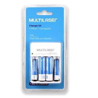 Imagem de Carregador De Pilhas Multilaser Aa/Aaa + 2 Pilhas Aa 2500Mah + 2 Pilha