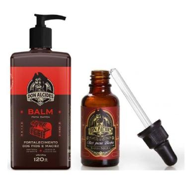 Imagem de Kit 1x Balm 120ml E 1x Óleo 30ml Barba Negra Don Alcides