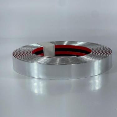 Imagem de Fita Plástica Metalizada De Pvc 27mm C Autocolante com 5mts - Full hom