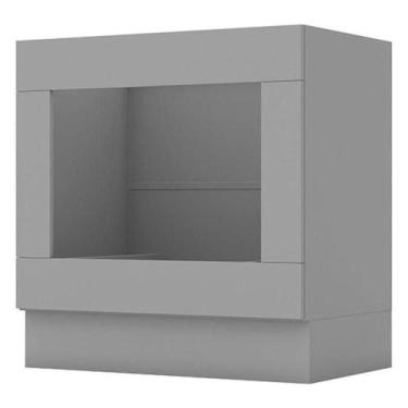 Imagem de Balcão Forno De Embutir 80cm Americana Cinza - Henn - MÓVEIS HENN