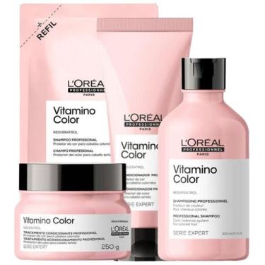 Imagem de Kit L'Oréal Vitamino Color Refil Shampoo 240ml + Shampoo 300ml + Condi