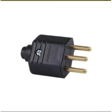 Imagem de Kit 20 Plugue Macho 2p+T 10A 180 Pld1-3 Preto Margirius
