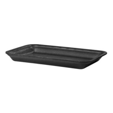 Imagem de Bandeja Isopor Rasa Alimento Preta Cr003 24x18x2,4cm 100 Uni - Copobra