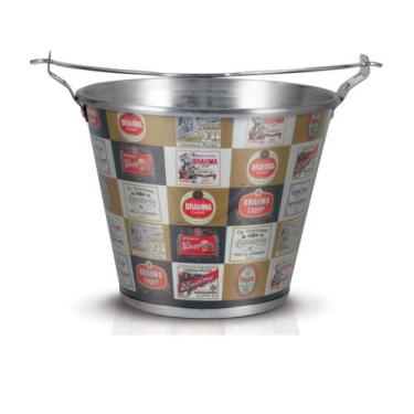 Imagem de Balde De Gelo Cerveja Retro Color Lixado 6 L Original - Alumiart