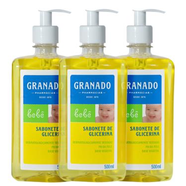 Imagem de Kit Granado Bebê Glicerina Tradicional - Sabonete Líquido (3 Unidades)