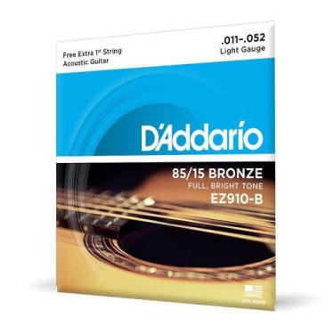 Imagem de Encordoamento Daddarío para Violão Aço .011 EZ910 B EZ-910 - Daddario