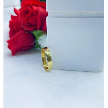 Imagem de Aliança ouro 18k noivado e casamento 3mm escrava 750 1,0gr  3,0mm - FL