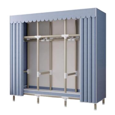 Imagem de Guarda-roupa Armário de guarda-roupa portátil simples armário de armazenamento autônomo rack de roupas armário de pé para casa fácil de montar armário