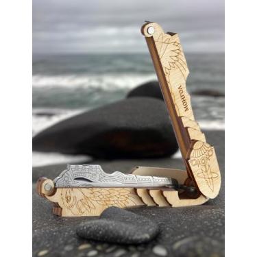 Imagem de Shamanicshop Harpa judaica de D. Glazyrin/Mongol (em caixa de madeira) - Instrumento musical de boca profissional (harpa de mandíbula) Som bonito Excelente qualidade original maultrommel russo (harpa