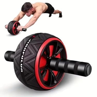 Imagem de Roda de rolo abdominal - Roda de treinamento muscular para núcleo e peito, equipamento de treino abdominal, equipamento de fitness para academia em casa, máquina abdominal mais larga com acessórios de