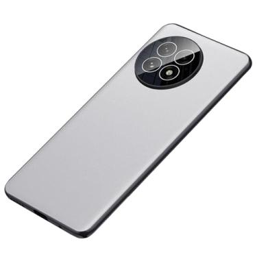 Imagem de HAO RIYLN Capa para Oneplus 13, capa de telefone de couro com proteção de lente com tudo incluído, capa fina à prova de choque, cinza, 13