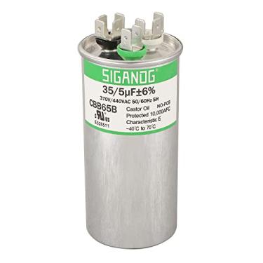Imagem de SIGANDG 35 + 5 Mfd 35/5 Uf 370 Ou 440 Volts Cbb65B Capacitor para Funcionamento de Motor Ca, Condensador Reto Frio, Bomba de Calor, Ar Condicionado, Capacitor Hvac
