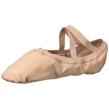 Imagem de Bloch Chinelo masculino Bloch Dance Synchrony Split Sole lona elástica sapatilha bailarina, Areia leve, 7.5 Narrow