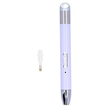 Imagem de Caneta Diamond Art, Caneta de iluminação de pintura de diamante com ponta de caneta, Canetas de pintura de diamante recarregáveis ​​USB, Caneta de interruptor de luz quente/branca (Taro Purple (1 ponta de diamante única))