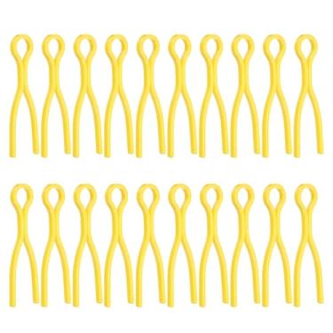 Imagem de HARFINGTON 100 peças de suportes de linha de bobina de plástico grampo de carretel de linha longa acessórios de máquina de costura braçadeira de controle de linha para organizar caudas de linha evitar