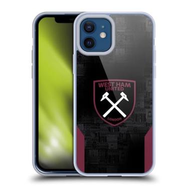 Imagem de Head Case Designs Capa de gel macio oficialmente licenciada pelo West Ham United FC Away 2024/25 Crest Kit compatível com Apple iPhone 12 / iPhone 12 Pro