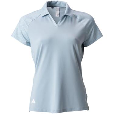 Imagem de adidas Camisa polo feminina estampada, Azul maravilha, P