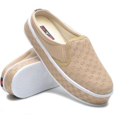 Imagem de Sapatenis Feminino Babuche Mule Ortopédico Macio - GTS, Bege, 37
