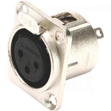 Imagem de Conector Cannon Fêmea 3 Polos para Painel Metal JCCN0018 Storm - PCT /