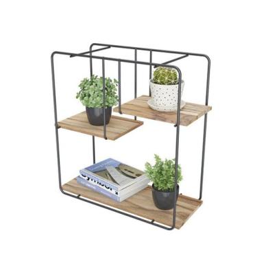 Imagem de Prateleira de Parede de Madeira Decorativa Quadrado - Stolf