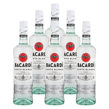 Imagem de Rum Cubano Bacardi Carta Blanca 700ml 6 Unidades