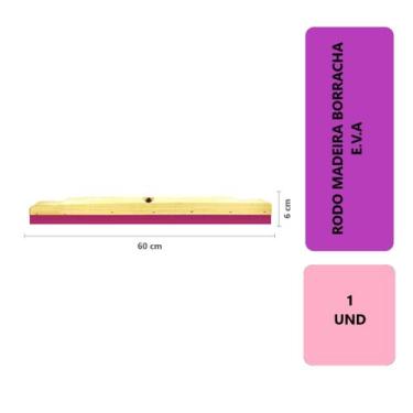 Imagem de 1 Unidade Rodo Para Limpeza De Madeira Grande Eva Duplo 60 Cm Puxa E S
