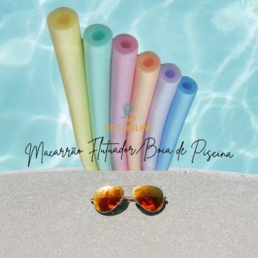 Imagem de Kit 5 Boia Piscina Flutuador Macarrão Com Furo Espaguete Cores Sortida