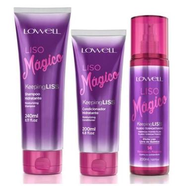 Imagem de Kit Liso Mágico SH 240ml + CD 200ml + Fluido 200ml - Lowell