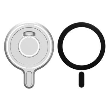 Imagem de Adaptador de suporte magnético para celular compatível com Insta360 Flow/Flow Pro Smartphone Gimbal Stabilizer, base de adaptador de placa magnética de metal com acessórios de anel magnético