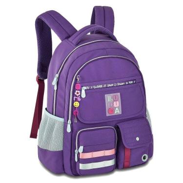 Imagem de Mochila Escolar Juvenil Feminina De Costas Luluca