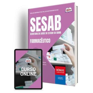 Imagem de Apostila SESAB Temporários  - Farmacêutico - Apostilas Opção