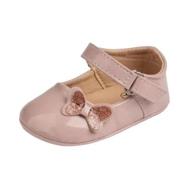Imagem de Sapatos de Bebê Recém-Nascido - Vestido de Couro PU com Laço - Antider
