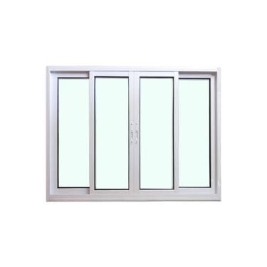Imagem de Janela 4 Folhas 120x150 Alumínio Branco Linha 25 Jade - Brecorimo