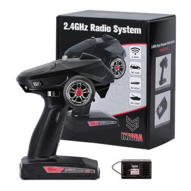 Imagem de Transmissor e Receptor RC INJORA 2,4 GHz 6CH - Para Carros 1/8 e 1/10