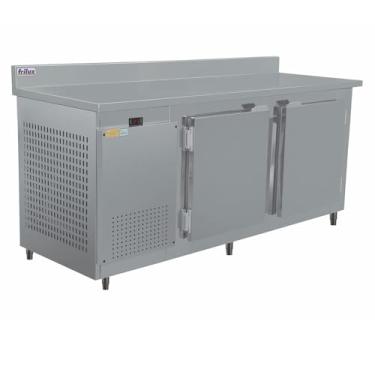 Imagem de Balcão Refrigerado de Encosto RF-038 Frilux - Ar Forçado Revestimento em Aço Inox +2º a +7ºC 220V
